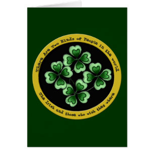 Cartão Dizer irlandês