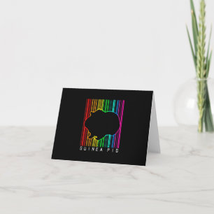 Cartão DJ Guiné Pig Techno Edm Animal Rave Star Rainbow