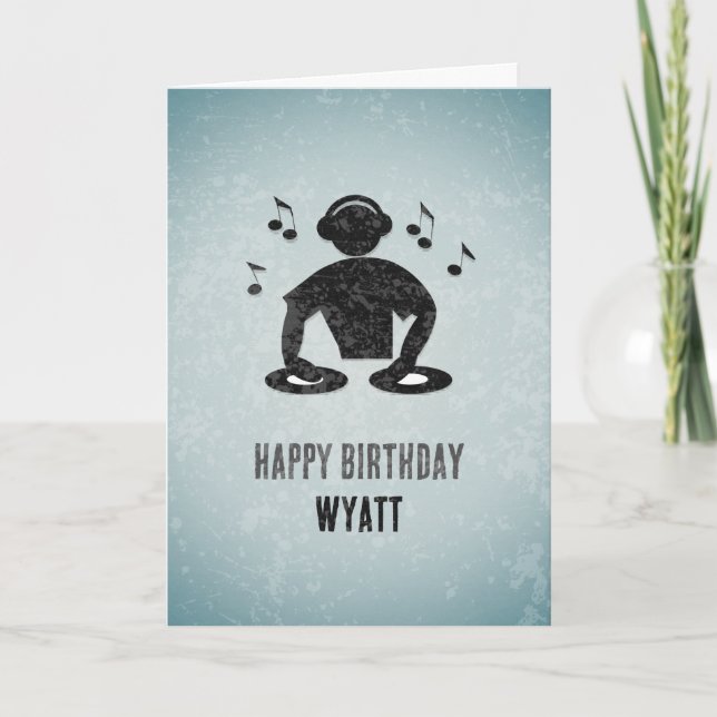 Cartão DJ / Músico - Gráfico de Mistura de Sons, Seu Nome (Frente)