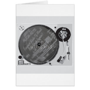 Cartão DJ Turntable