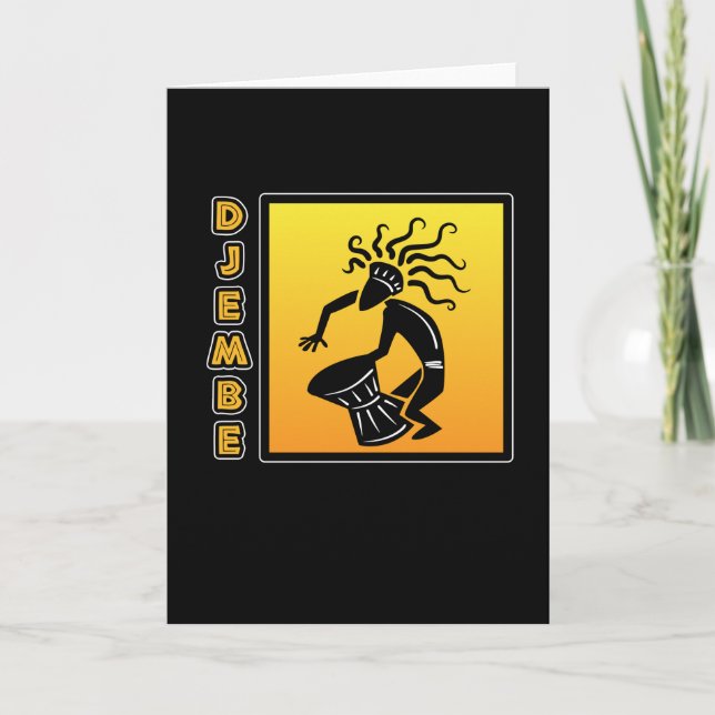 Cartão Djembe Drum African Bongo Congas Music (Frente)