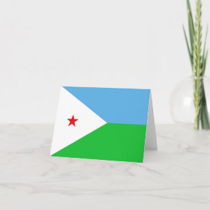 Cartão Djibouti Flag Notecard