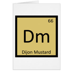 Cartão Dm - Símbolo de Mesa periódica da química da mo