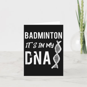 Cartão Dna de Badminton Para o Jogador de Badminton