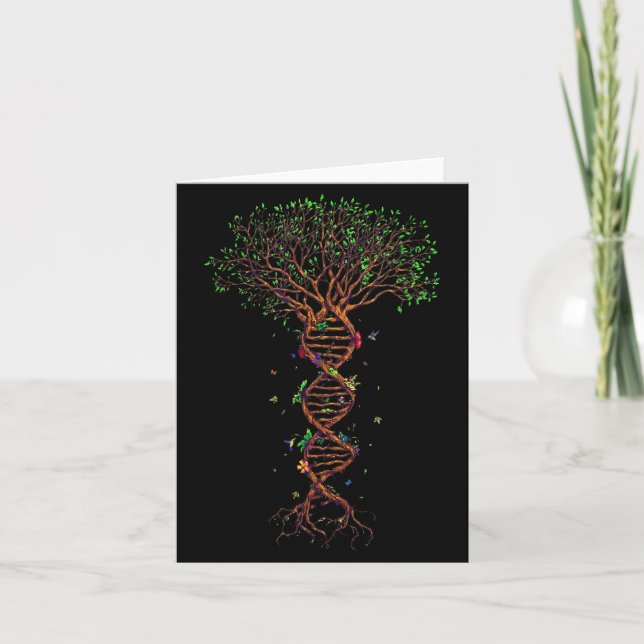Cartão Dna Tree Genetic Funny Earth Day Plant A Tree Life (Frente)