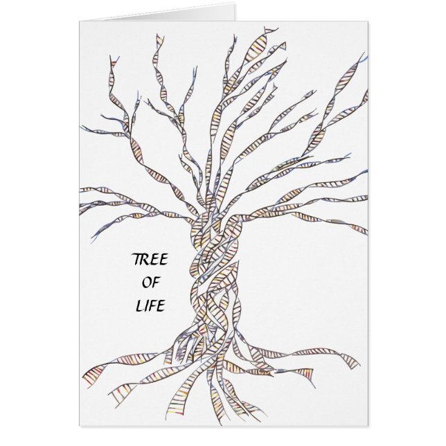 Cartão DNA TREE ou Árvore da Vida (Frente)