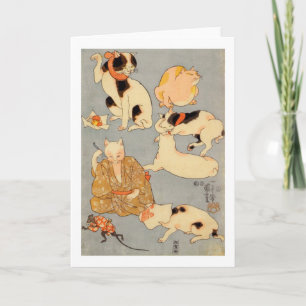 Cartão ） do 下 do （do たとえ尽の内, gatos japoneses do 国芳 (3),