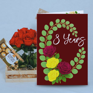 Cartão do 8º Aniversário - Florestas Borgonhosas e