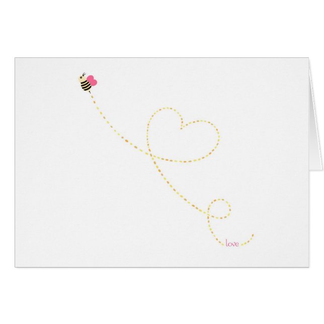 Cartão Do "abelha do inseto amor" (Frente Horizontal)