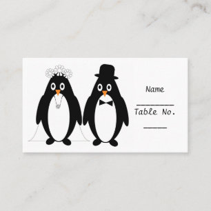 Cartão do ajuste de lugar do pinguim