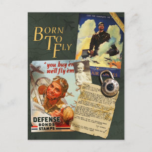 Cartão do álbum de recortes do Flyboy do vintage
