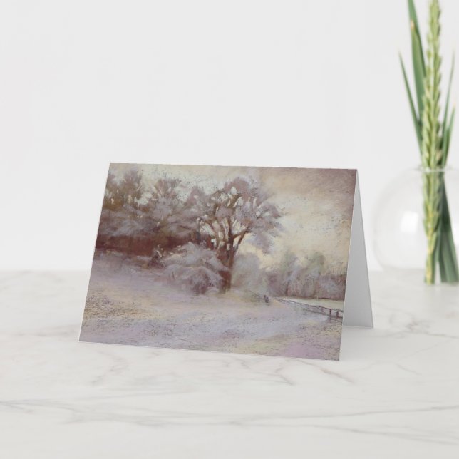 Cartão do amanhecer do inverno (Frente)