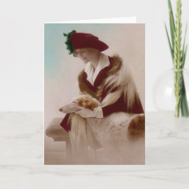 Cartão do amigo do Borzoi