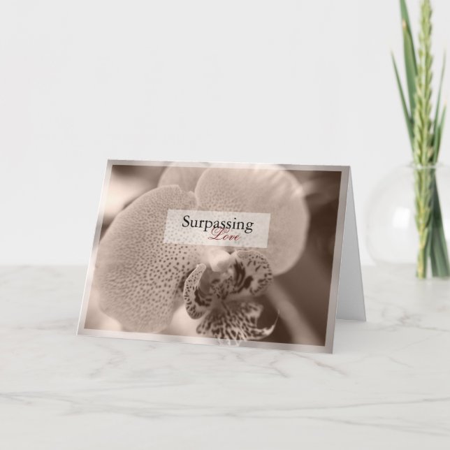 Cartão do amor da orquídea (Frente)