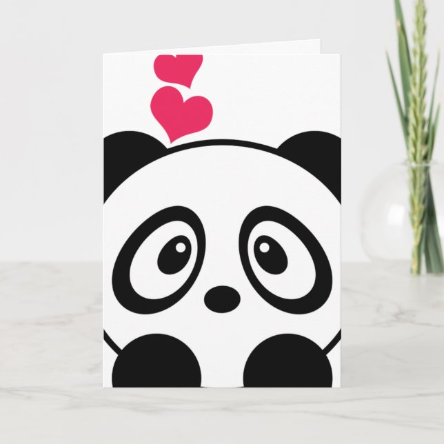 Cartão do amor da panda (Frente)