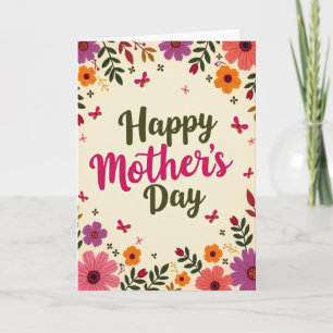 Cartão do Amor das Mães Floridas