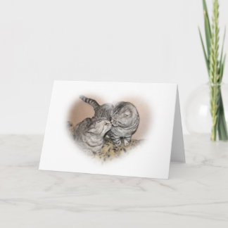 Cartão do amor do gato