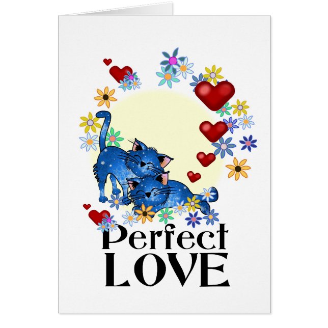 Cartão do amor do gato (Frente)