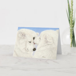 Cartão do amor do Samoyed