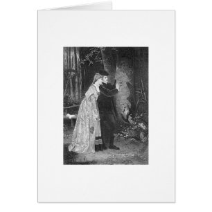 Cartão do amor do Victorian