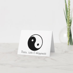 Cartão do amor e da felicidade da paz de Yin Yang