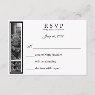 Cartão do AMOR RSVP da fotografia do alfabeto da