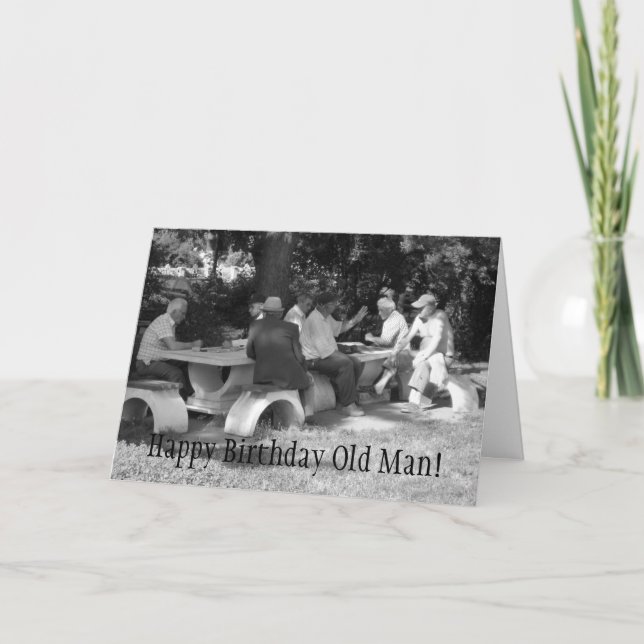 Cartão do ancião do feliz aniversario (Frente)