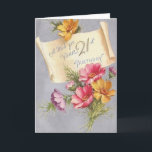 Cartão do aniversário de 21 anos do vintage<br><div class="desc">Cartão do aniversário do vintage.  Um desejo para seu aniversário de 21 anos!  Cartão de aniversário retro doce para o primeiro aniversário vinte!</div>