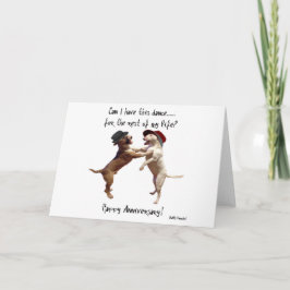 Cartão do aniversário de bull terrier da dança