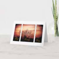 Cartão do aniversário do por do sol