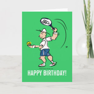 Cartão do aniversário para o jogador de ténis