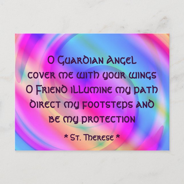 Cartão do anjo-da-guarda (Frente)