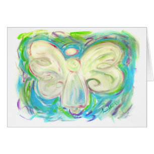 Cartão do anjo da luz branca