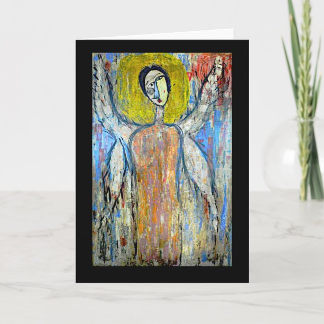 Cartão do anjo do Cubist (Frente)