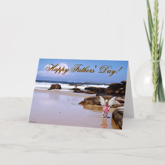 Cartão do anjo do dia de pais (Frente)