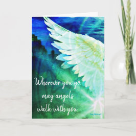 Cartão do Anjo Guardião Azul – Os Anjos Andam Cont