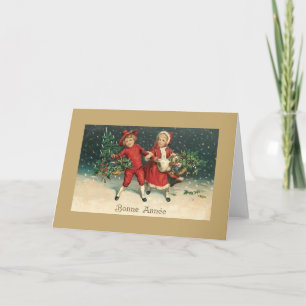 Cartão do ano novo de Bonne Année do francês do