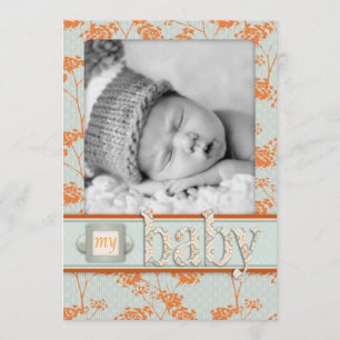 Cartão do anúncio do bebê dos haicais