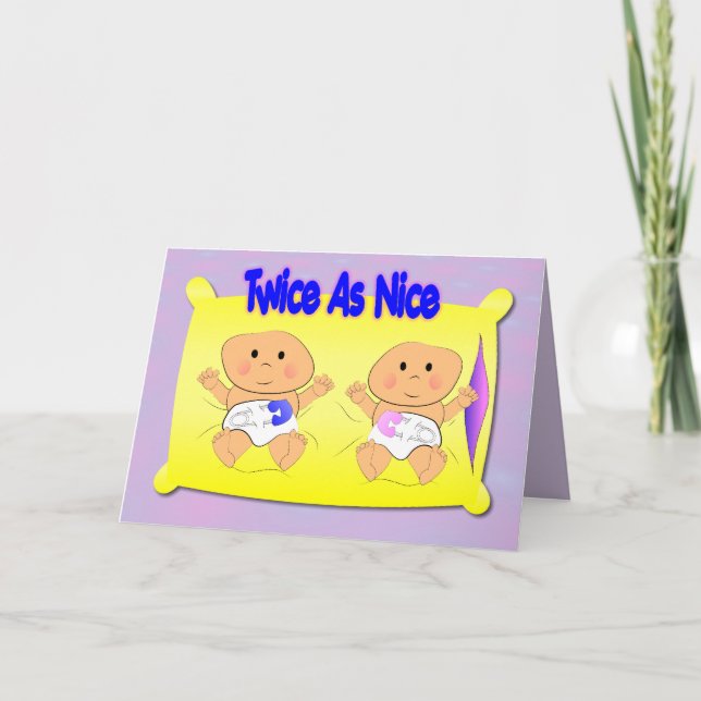 Cartão do anúncio dos gêmeos (Frente)