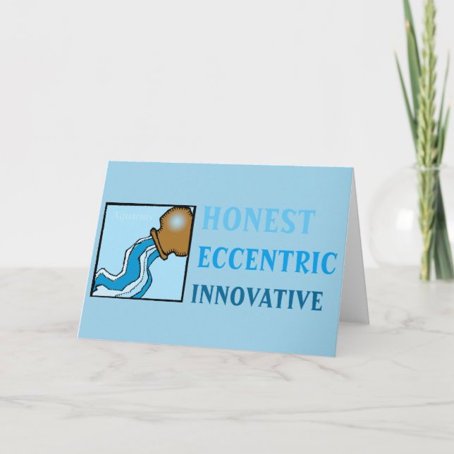 Cartão do Aquário da personalidade do sinal do (Frente)