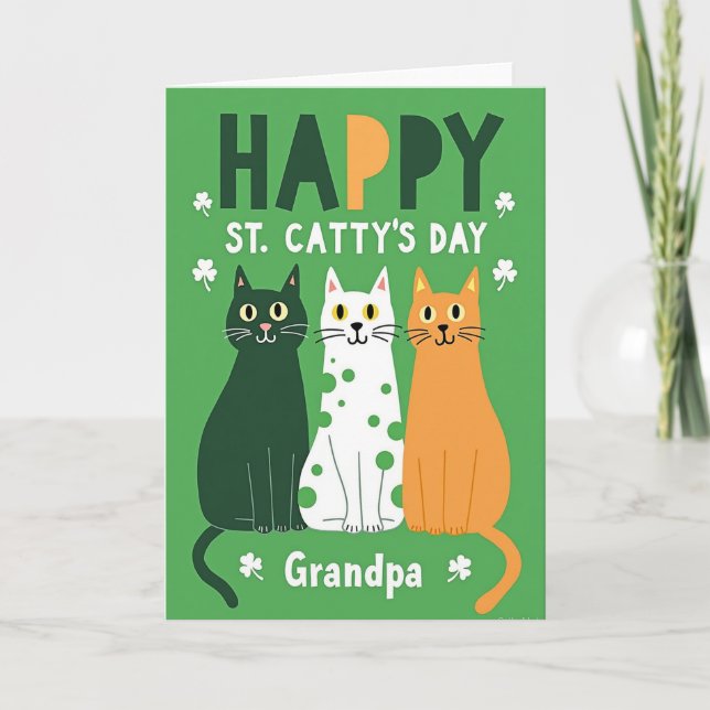 Cartão do Avô Bolinhas de Gato (Frente)