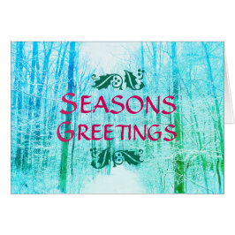 CARTÃO DO AZUL DAS MADEIRAS DO INVERNO DOS