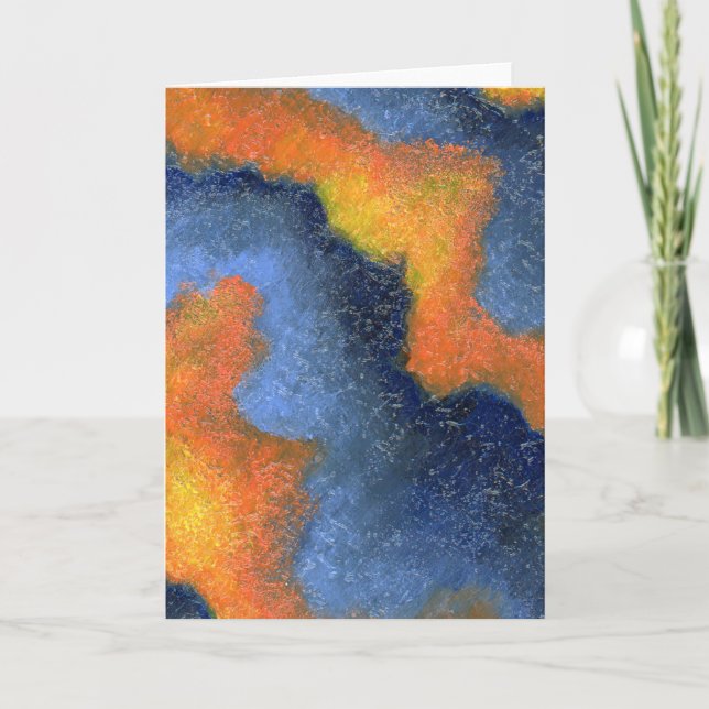 Cartão do azul de oceano (Frente)