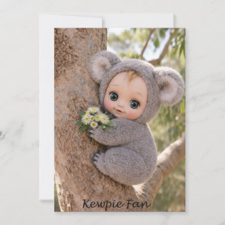 Cartão do Bebê Koala Fã Kewpie