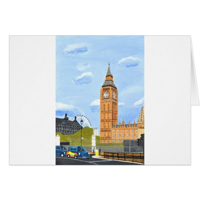 cartão do Big Ben de Londres (Frente Horizontal)