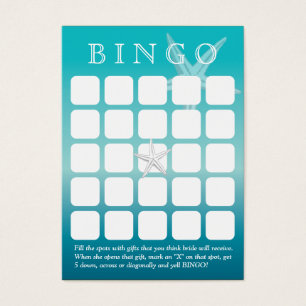 Cartão do Bingo do chá de panela da estrela do m
