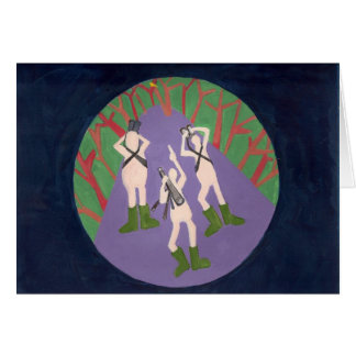 cartão do birder do nudista