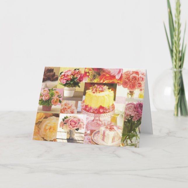 Cartão do bolo de aniversário (Frente)