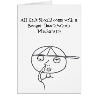 Cartão do booger do miúdo de Stinkeye