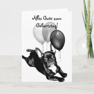 Cartão do buldogue francês de Geburtstag do zum 